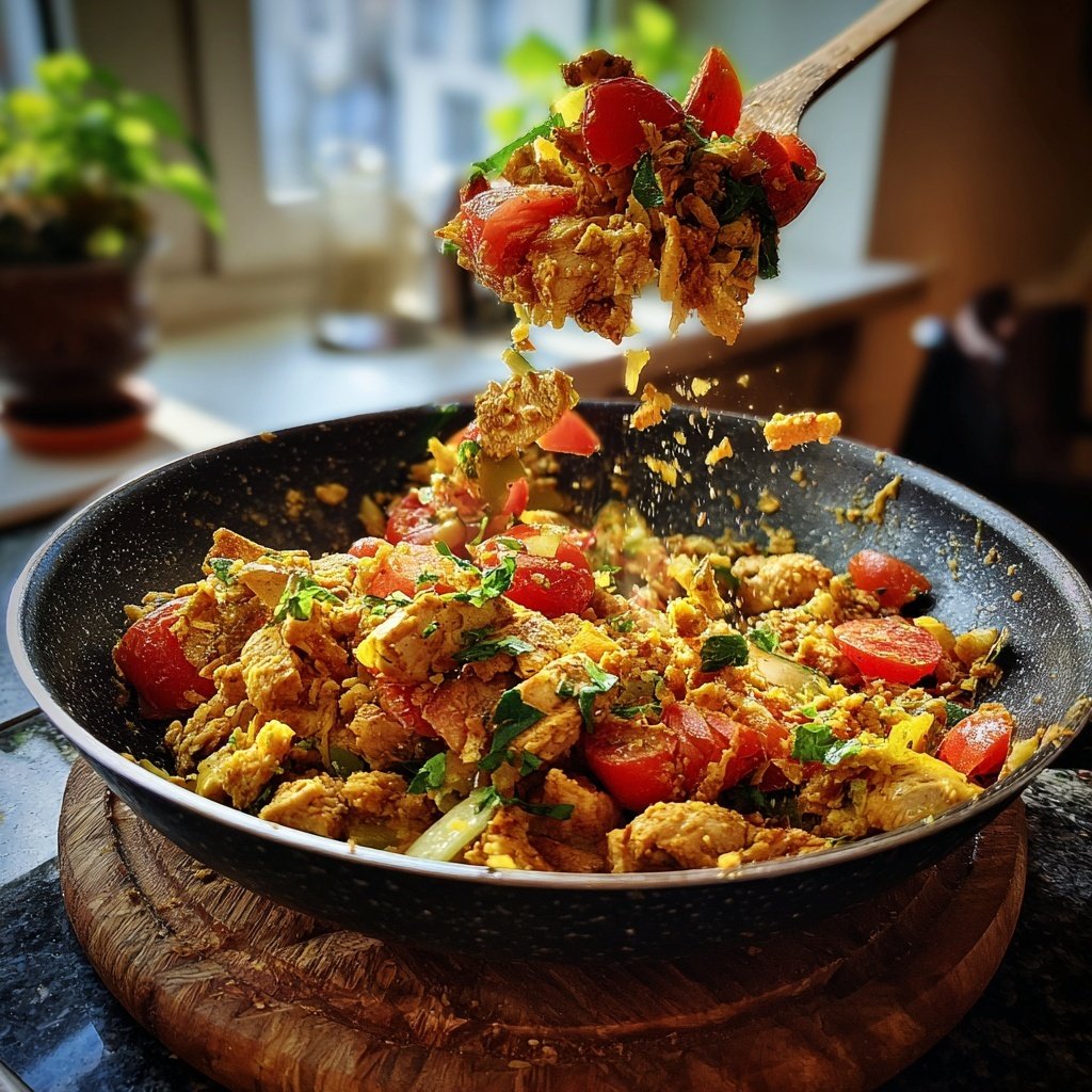 Kalorienarme Gemüsepfanne Mit Hähnchen