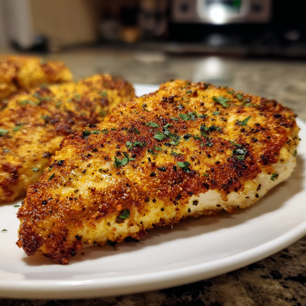 Hähnchenbrust mit Zitronen Pfeffer Kruste