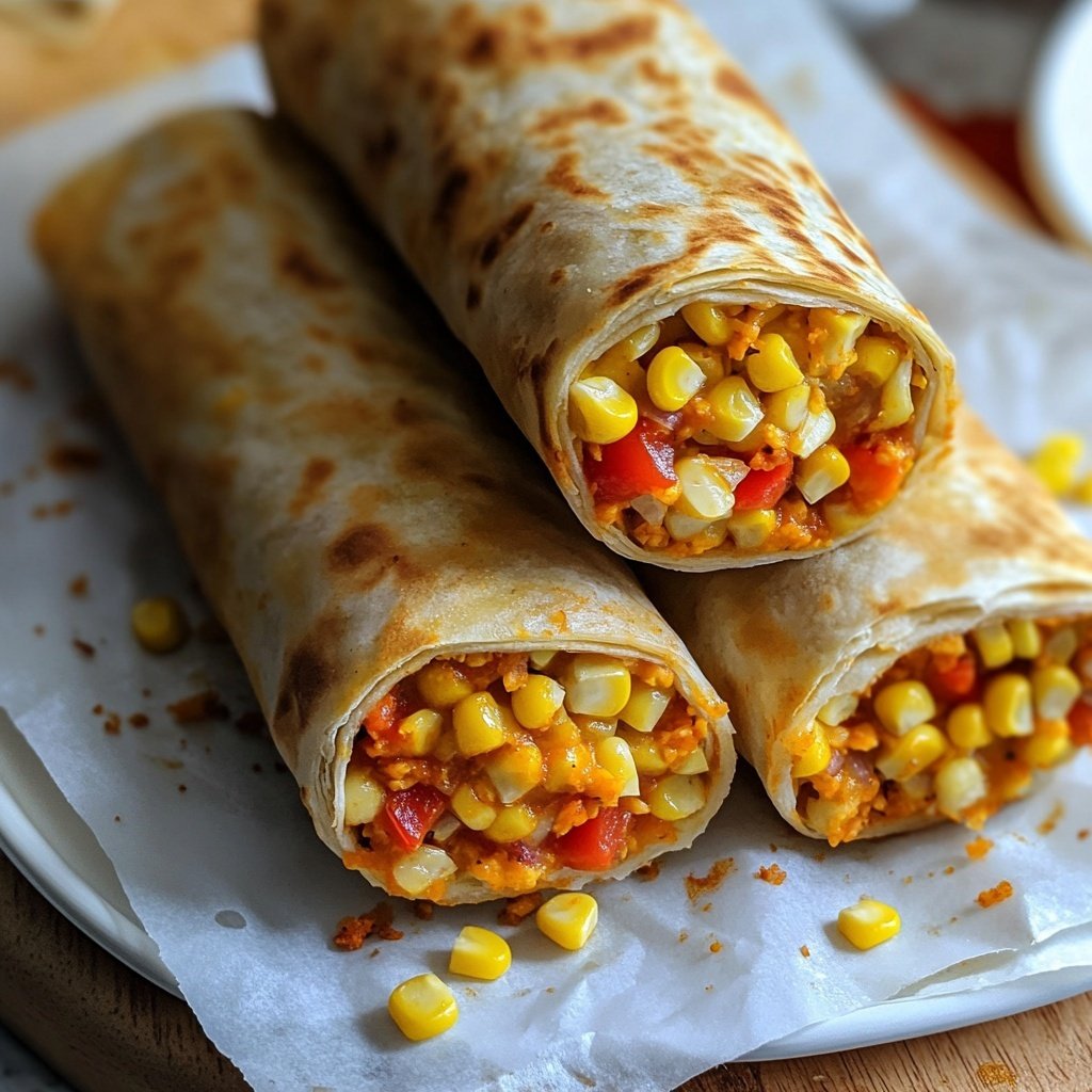 Wraps mit Mais und Paprika