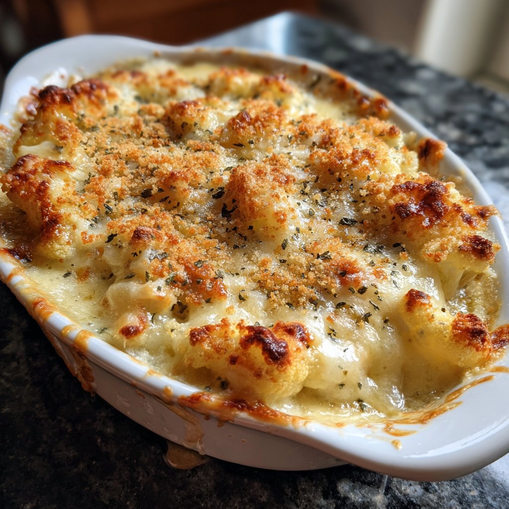 Blumenkohl mit Käse überbacken