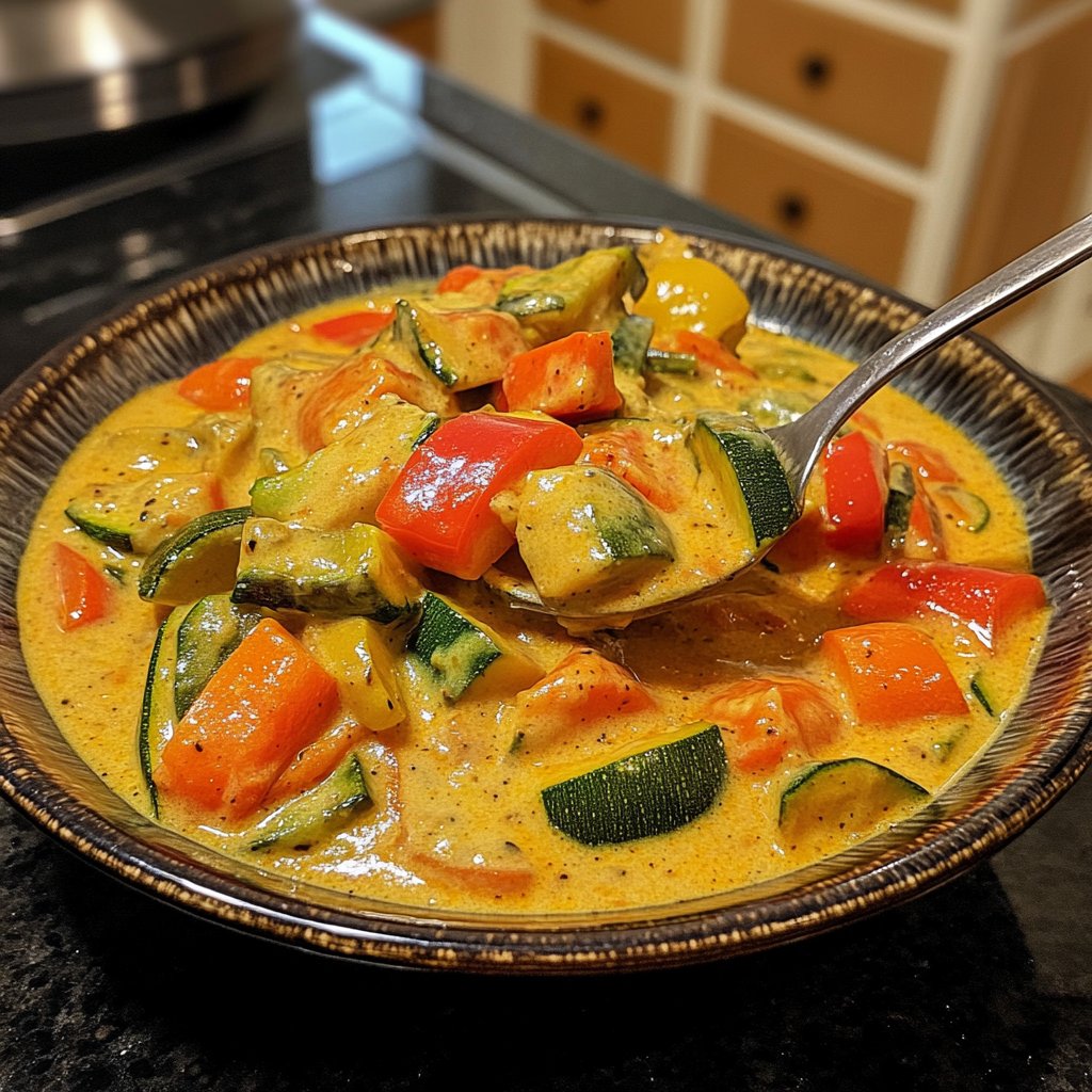 Gemüsepfanne mit Kokosmilch