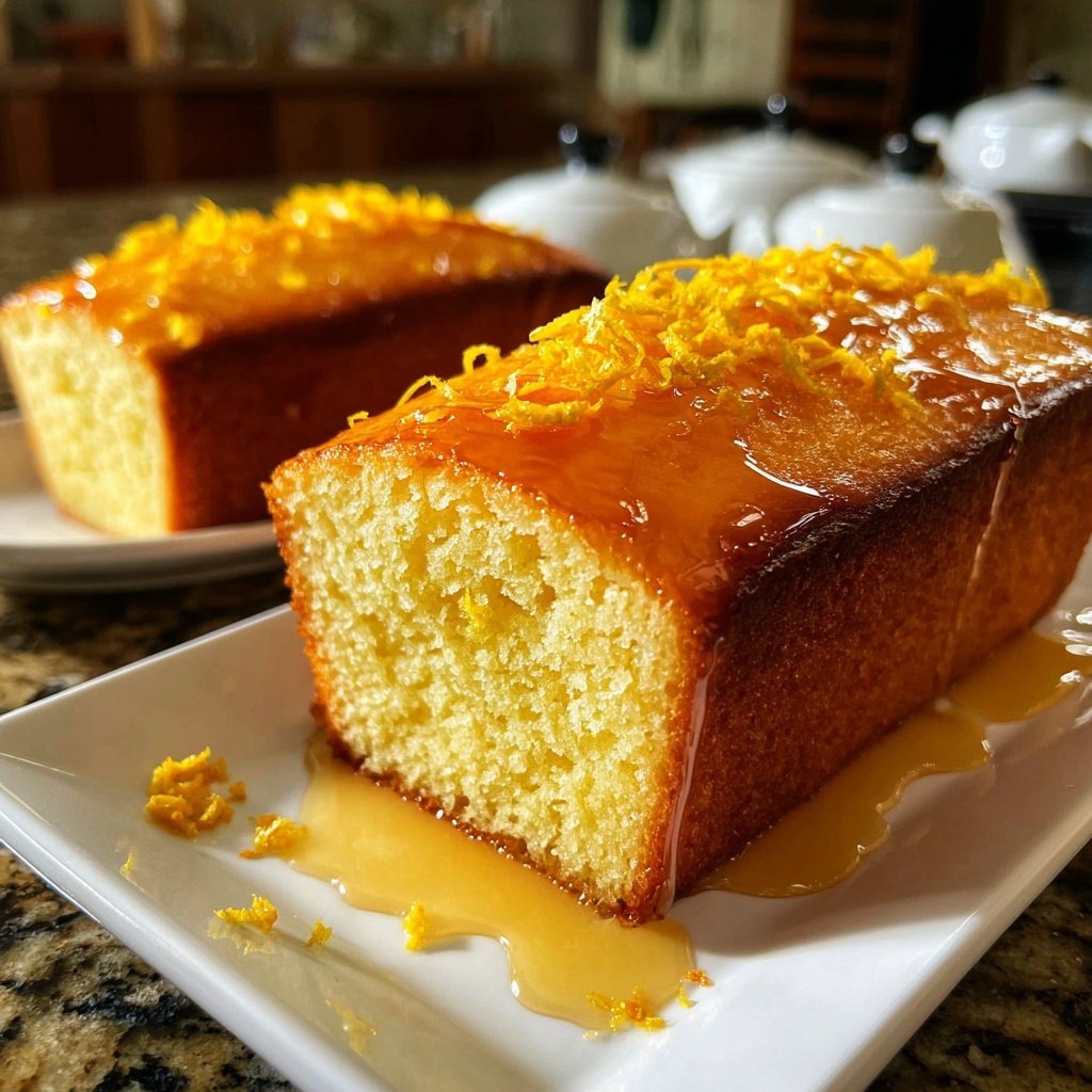 Zitronenkuchen mit Zitronensirup