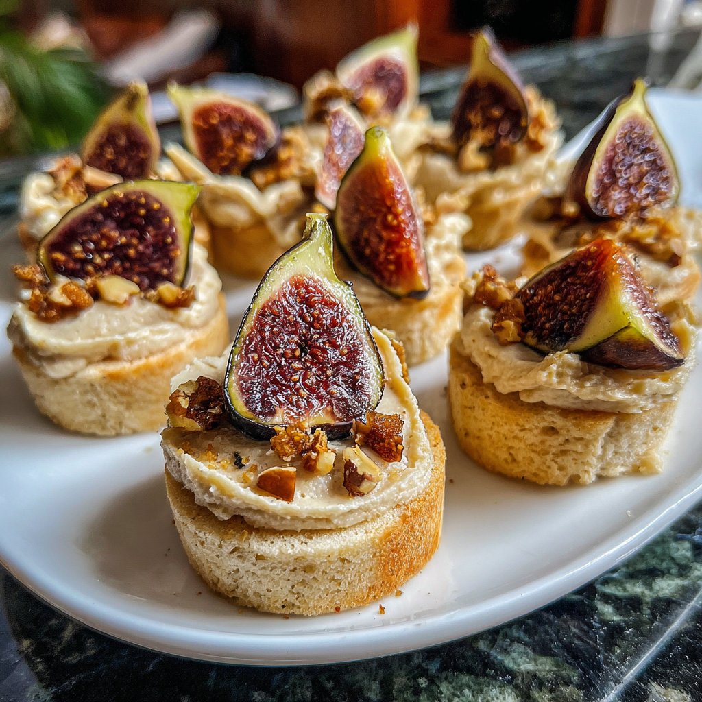 Canapés mit Feigenaufstrich