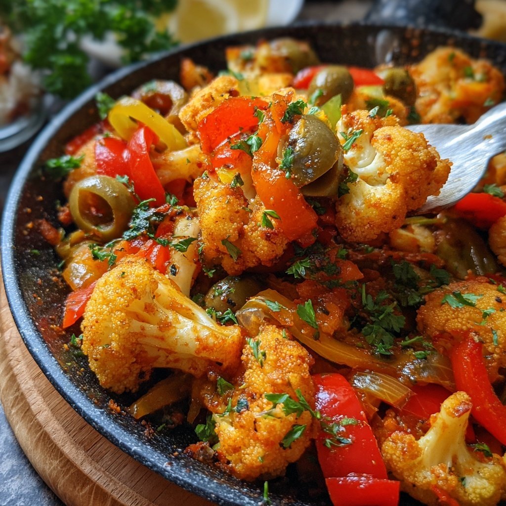 Blumenkohl Pfanne Mediterran