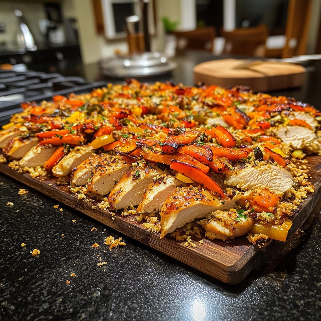 Hähnchenbrust mit Ofengemüse